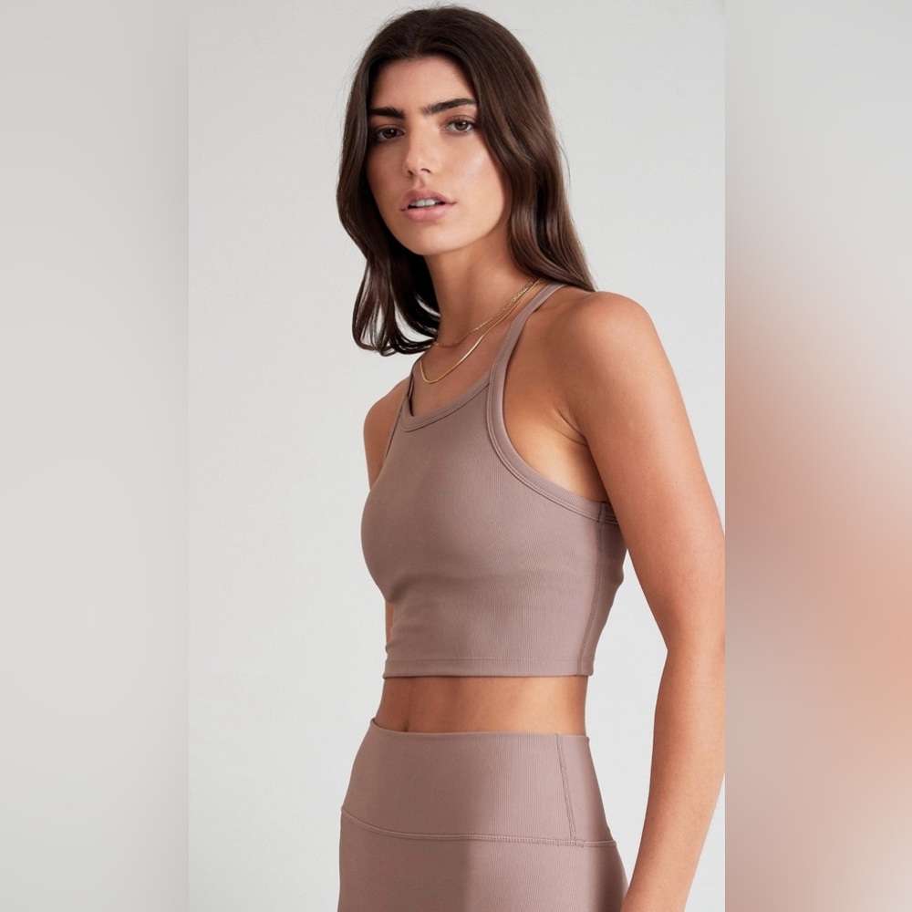 NWT ALLFENIX ECORIB STRAP RACER CROP
